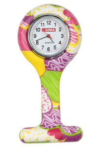 copertina di OROLOGIO IN SILICONE PER INFERMIERI  Fantasia - Cuore e Colori