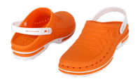copertina di Zoccolo ospedaliero modello Clog - unisex tg 36/37 Arancio e Bianco